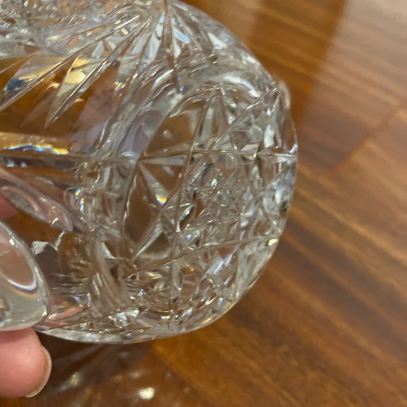 Vintage American Brilliant Cut Crystal Heavy Sugar  Bowl with Handles 4” - Picture 8 of 9